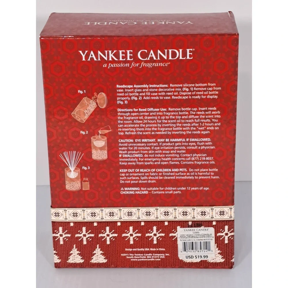 Yankee Candle Balsam & Cedar Fragranced Reed Decor Set Winter Forest 1220045